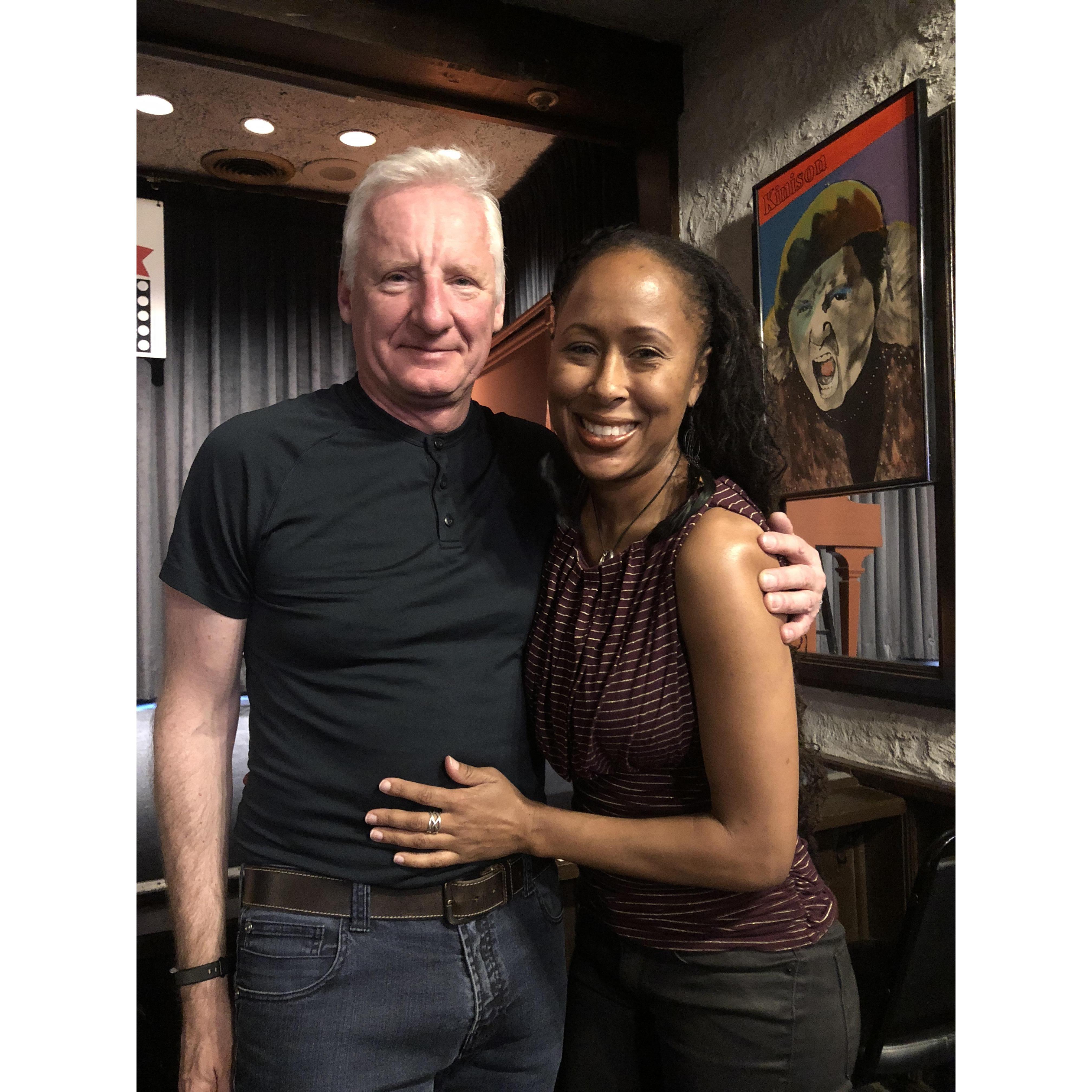 Date night at a comedy club.