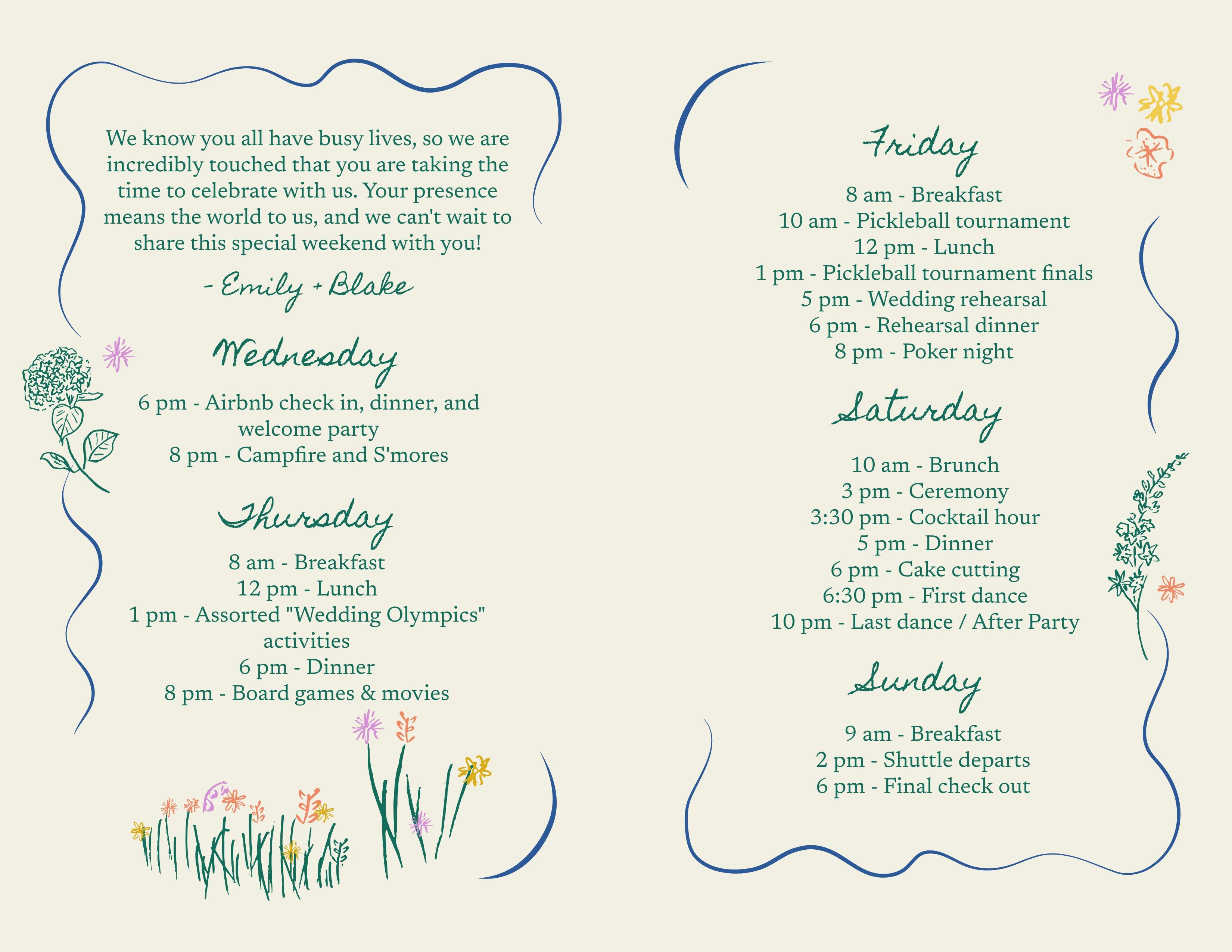 The Wedding Website of Blake Hagberg and Emily Schweitzer
