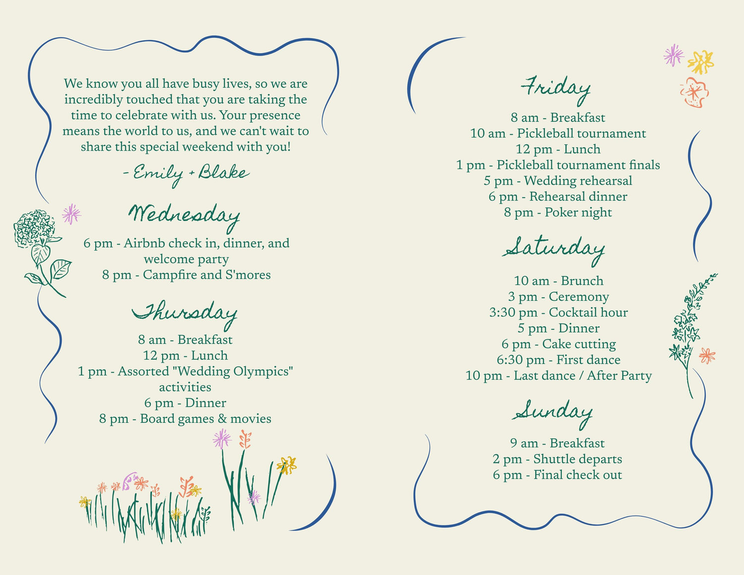 The Wedding Website of Blake Hagberg and Emily Schweitzer
