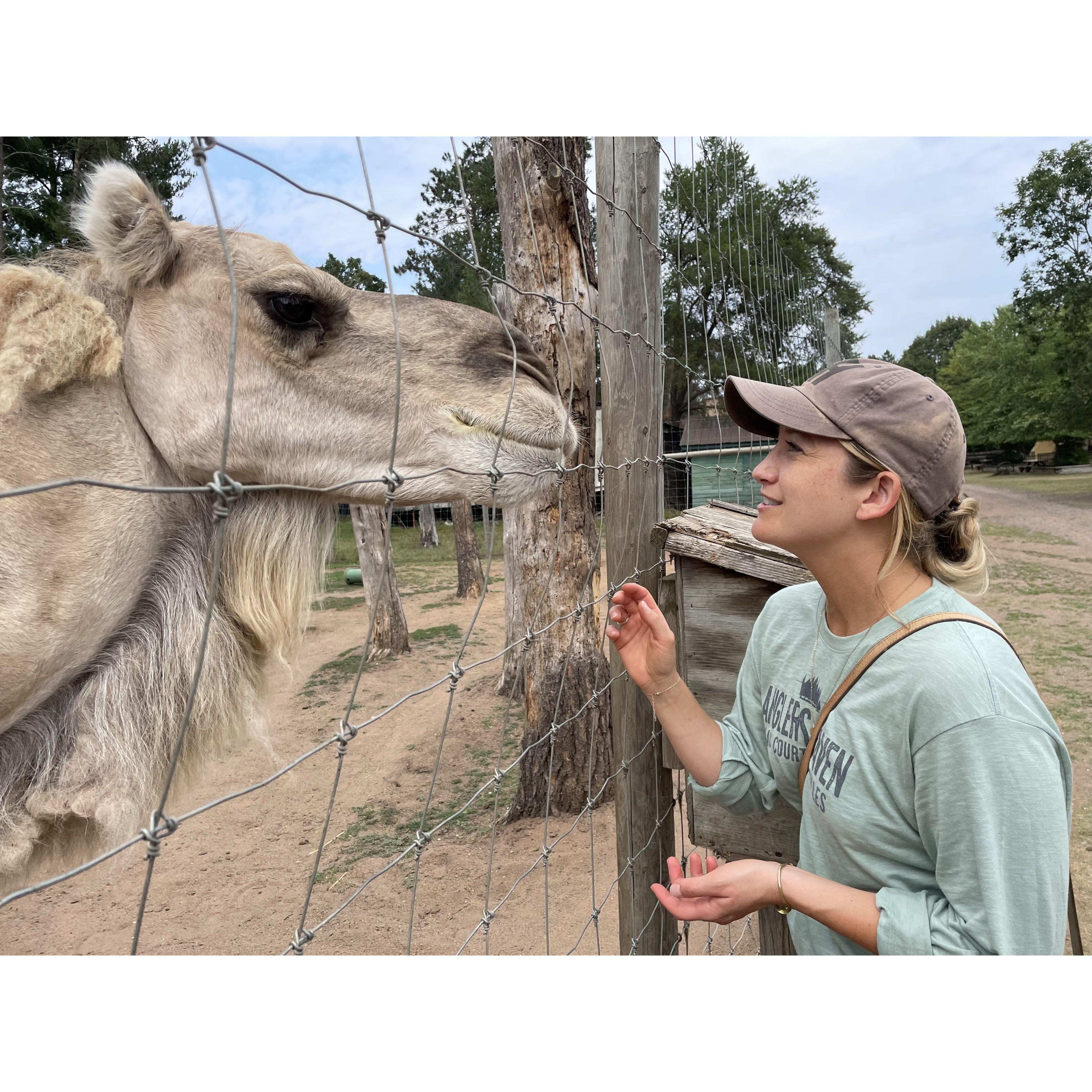Natalie Ford and her Camel