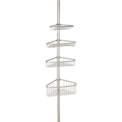 iDesign® York Constant Tension Corner Shower Caddy in Bronze