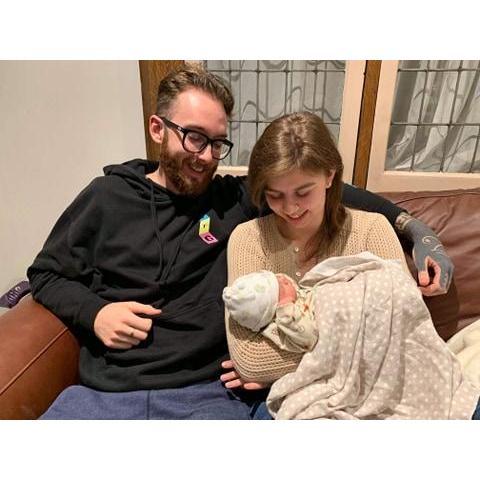 Hanging out with our friends and their adorable baby!
