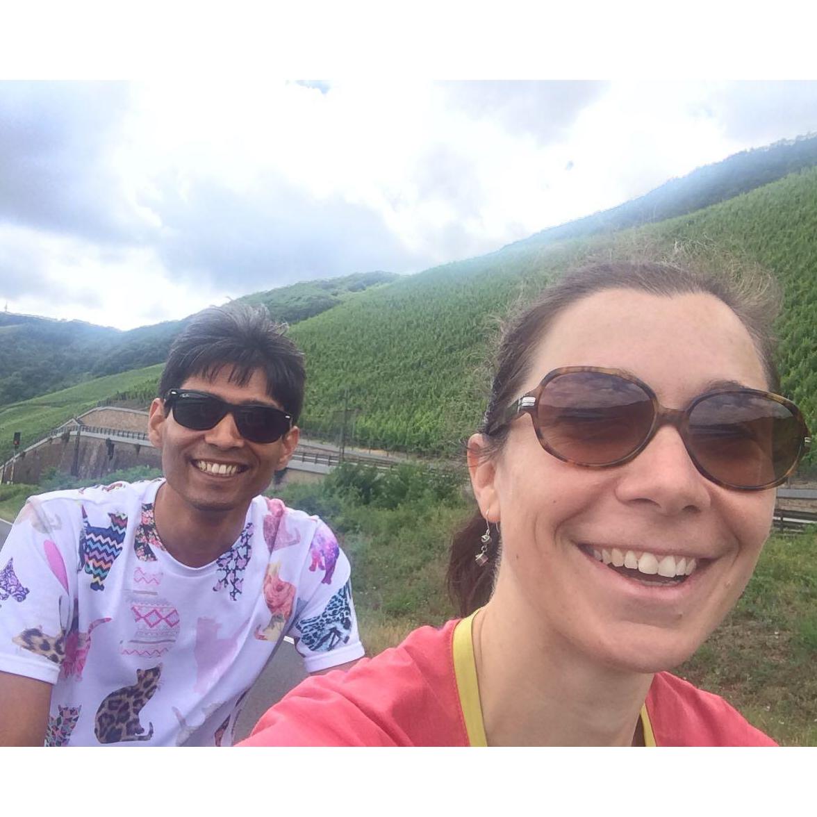 Our first cycling trip, in tandem