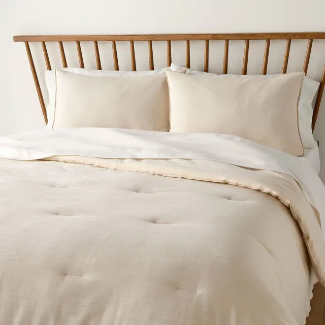 3pc Full/Queen Comforter Set Tan - Hearth & Hand™ with Magnolia