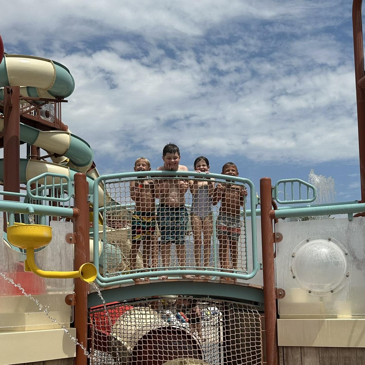 Water park day with all four kids!