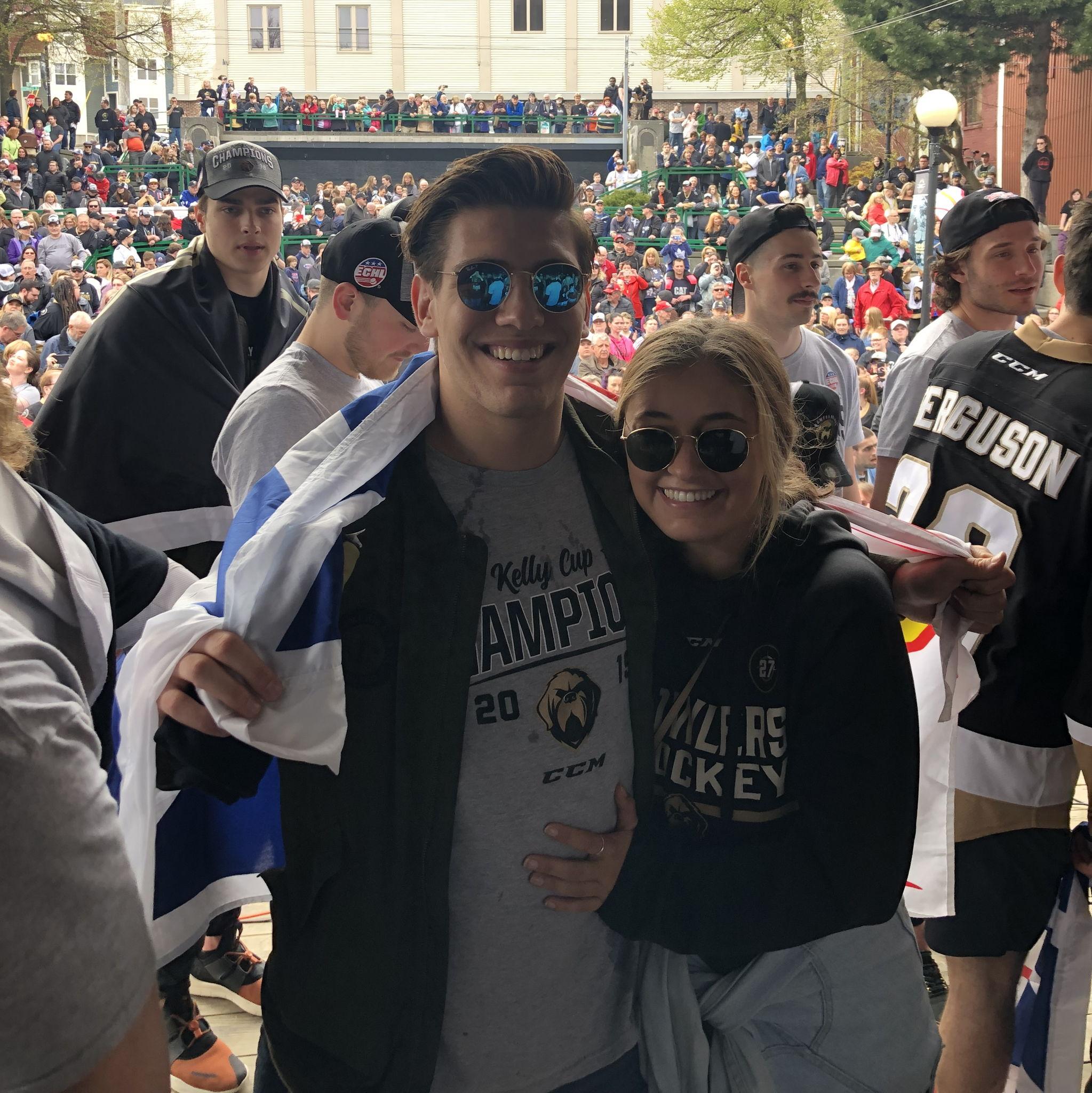 2019! Celebrating the Kelly Cup champs in downtown St Johns!