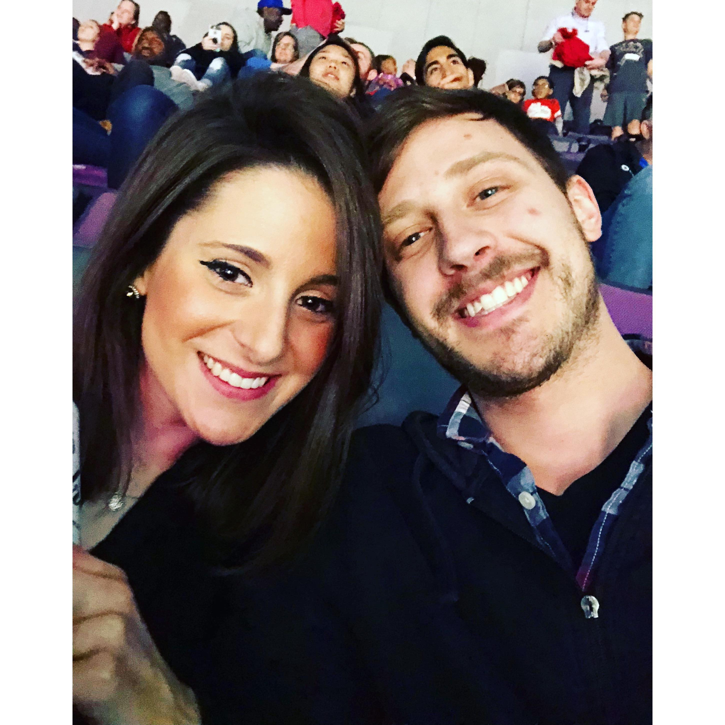 Our first time going to Capital One Arena together was for a Wizards game.