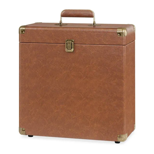 Victrola Collector Storage Case for Vinyl Record - Brown: Audio Player Accessories