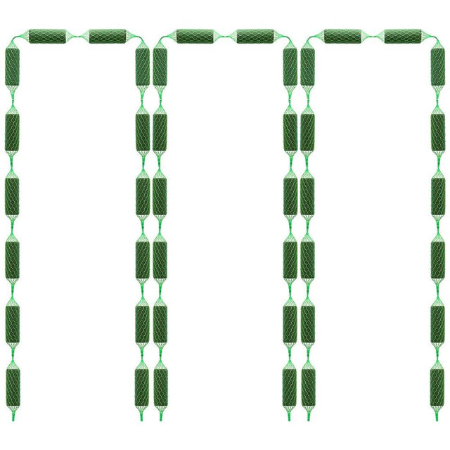 HAKZEON 42 Piece Floral Foam Garland, 27.6 FT Absorption Plant Floral Foam, Green Sponge Foam for Home and Wedding Arch Door Flower Arrangement