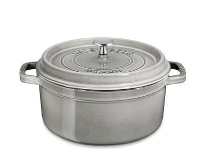 Staub Cast-Iron Round Cocotte - 5.5 qt Graphite