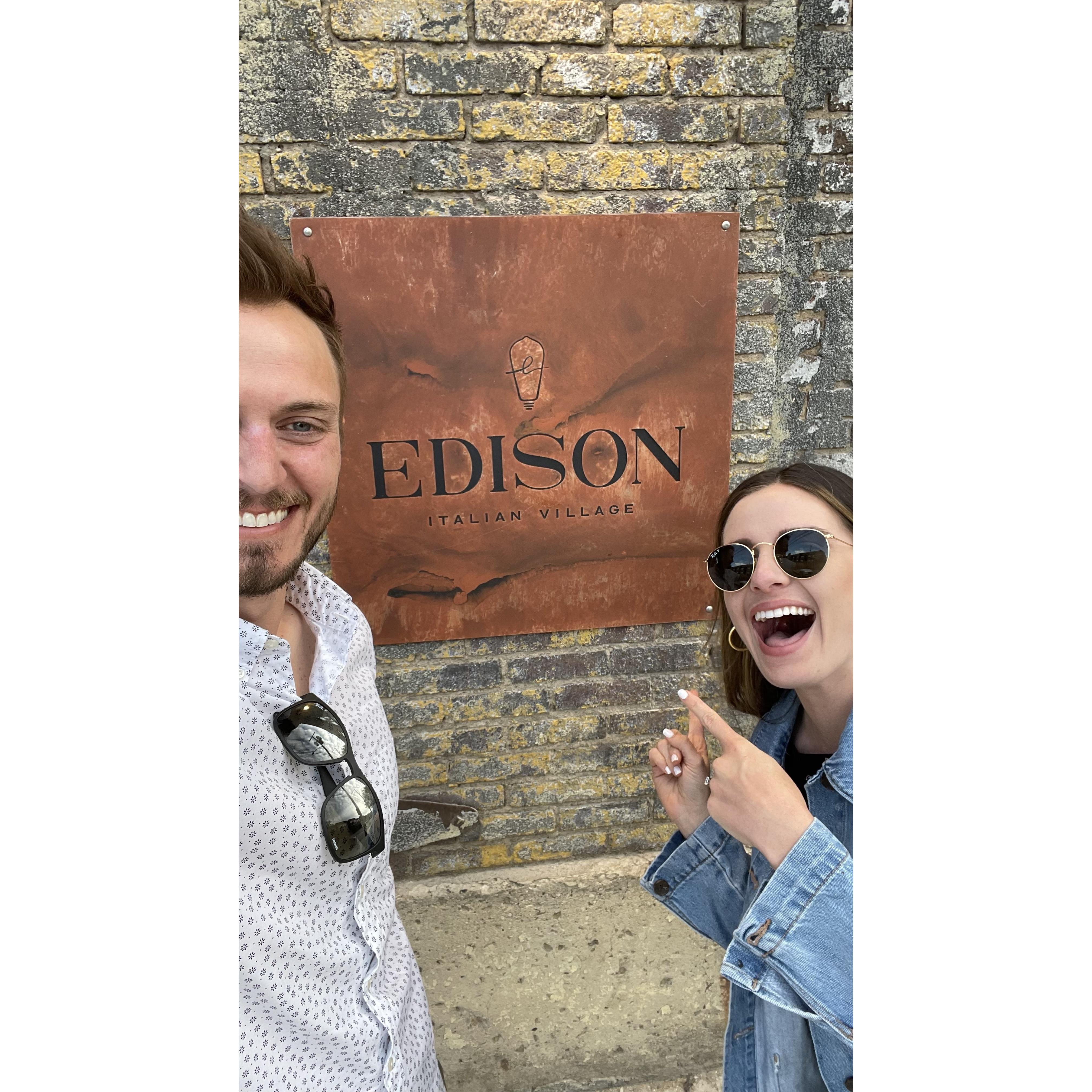 The day we saw our venue for the first time!