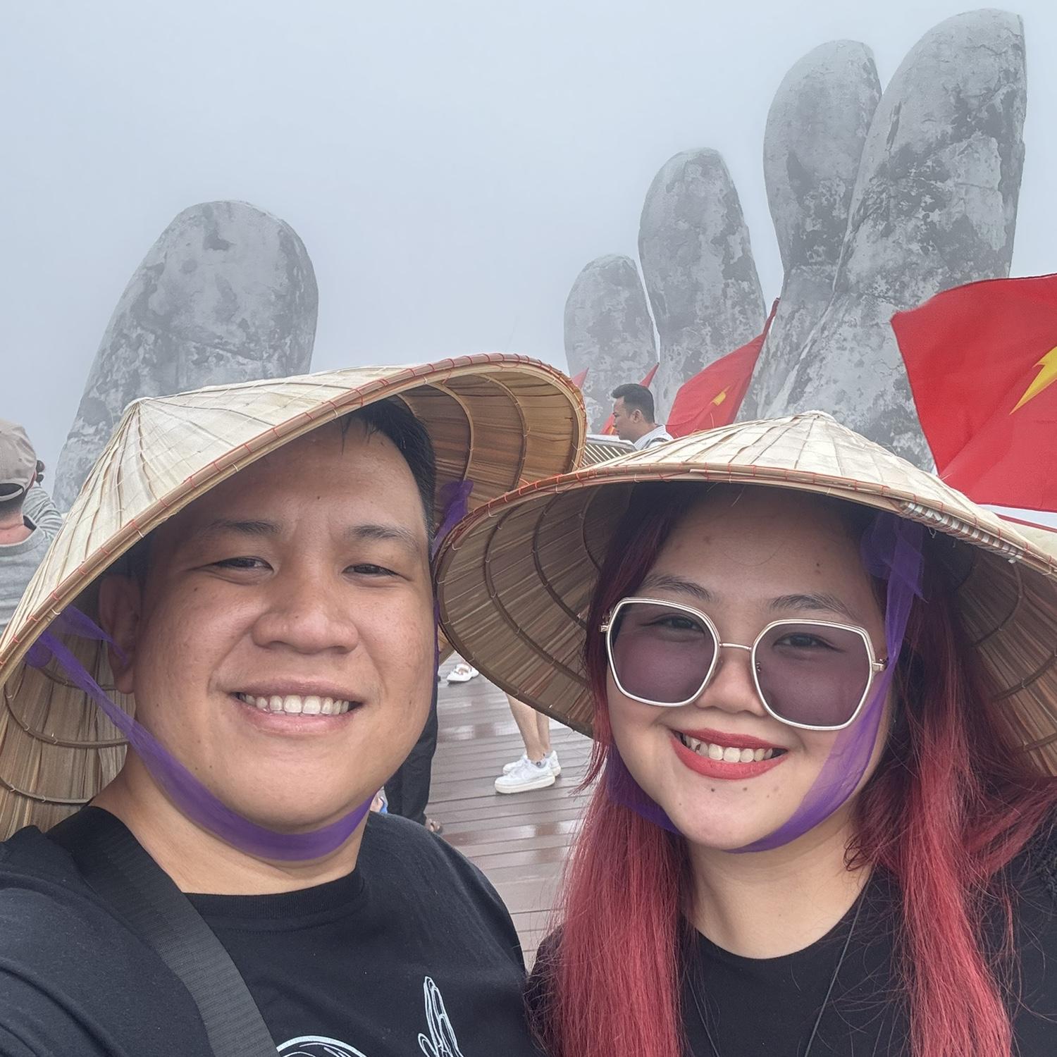 Golden Hand Bridge in Danang, Vietnam