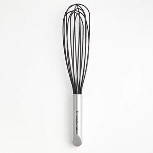 Crate & Barrel Black Silicone and Stainless Steel 12" Whisk