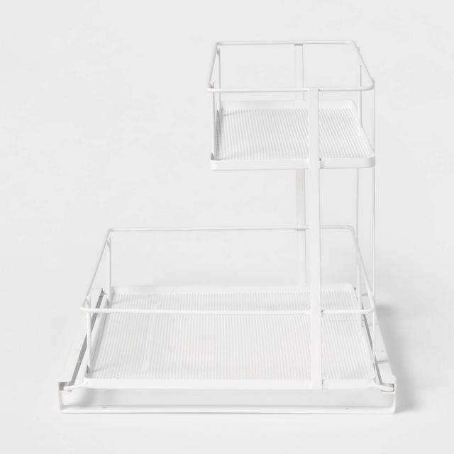 2 Tier Slide Out Under Vanity Matte White - Brightroom™