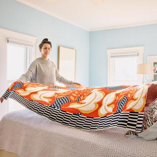 Italian Merino Wool Sunburst Throw Blanket