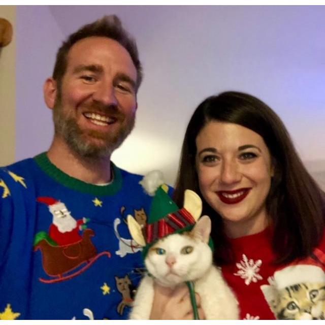 Christmas photos with Samantha