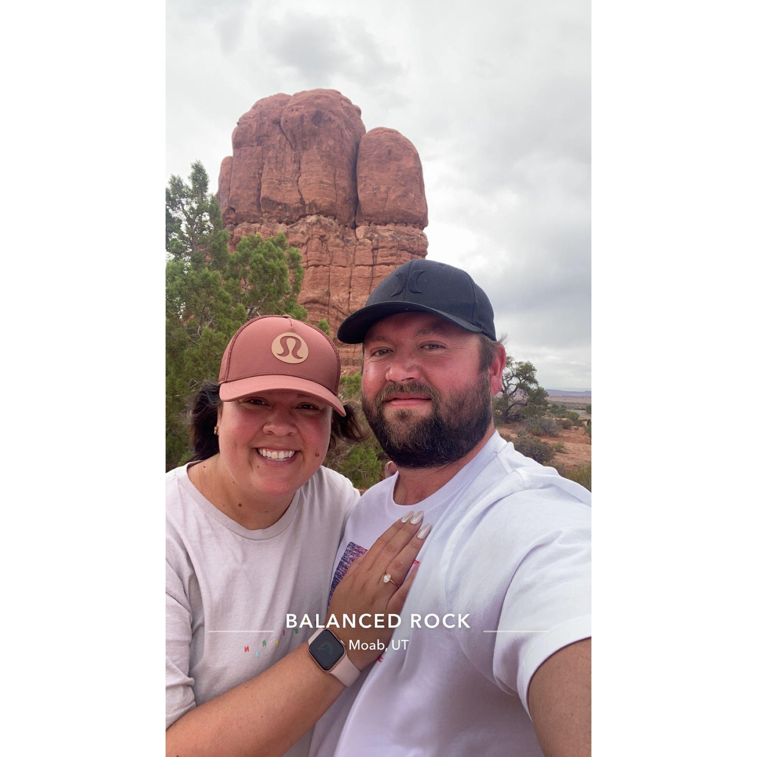 The Arches National Park in Utah- Day after we got engaged!