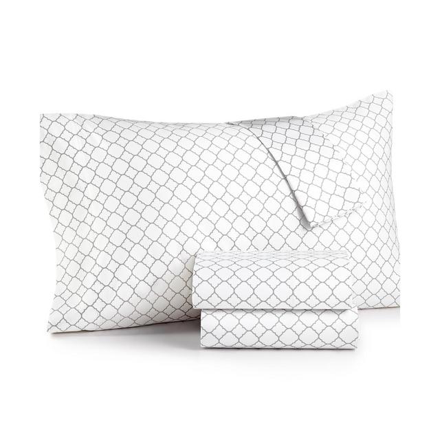 Charter Club Damask Designs Printed Geo King 4-pc Sheet Set, 500 Thread Count, Created for Macy's