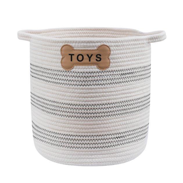 PARK LIFE DESIGNS Florence Cotton Rope Dog & Cat Toy Storage Basket - Chewy.com
