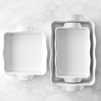 Emile Henry French Ceramic 3-Piece Ruffled Baker Set