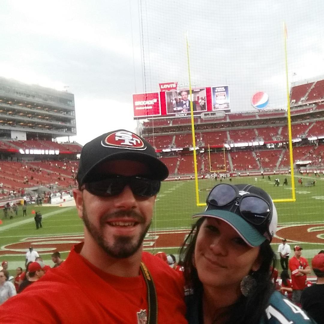Our first game together - in San Fran - Niners win!