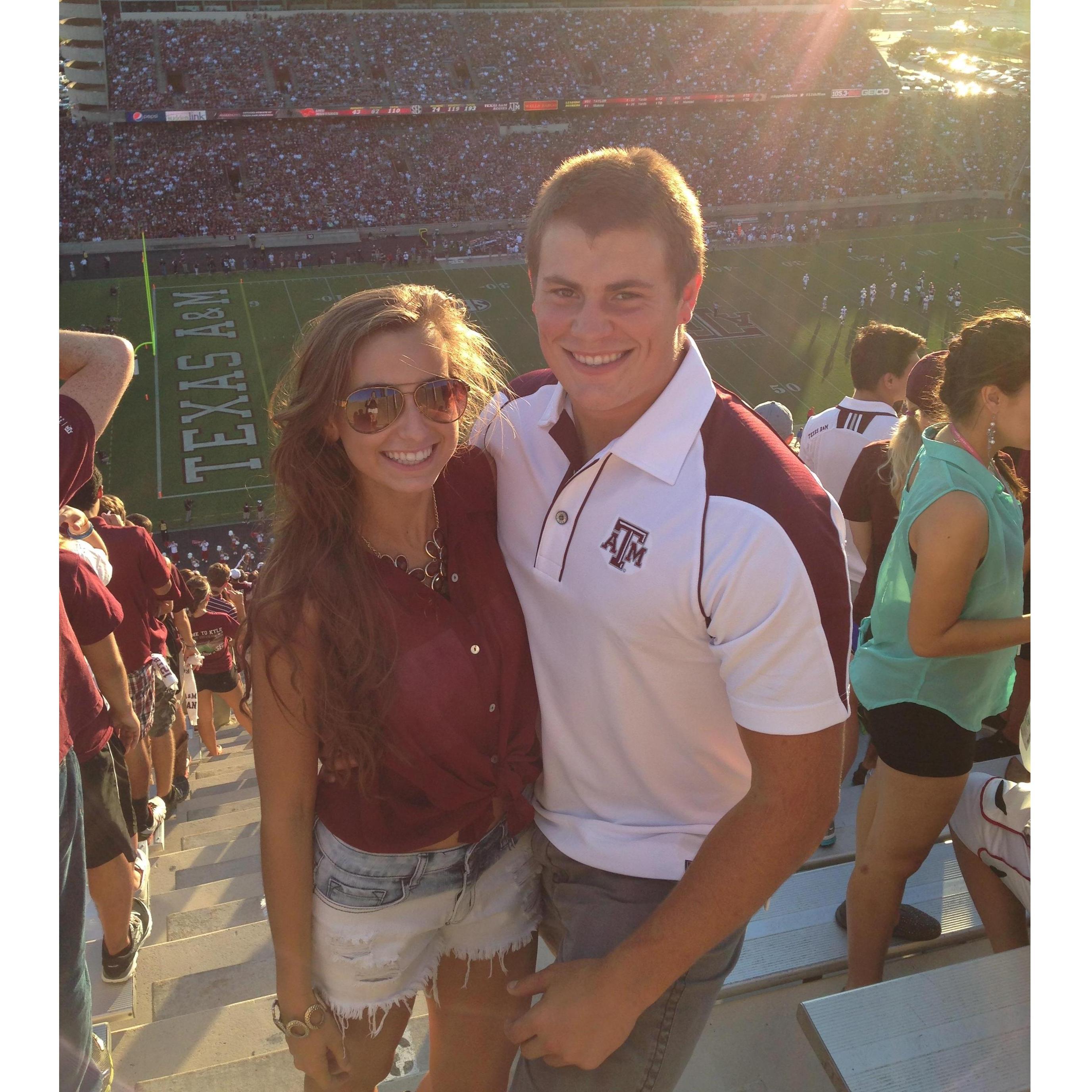 First Texas A&M Football game during freshman year!
