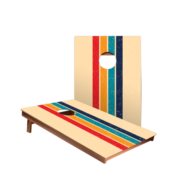 Dale Retro Stripes Recreation Cornhole Boards