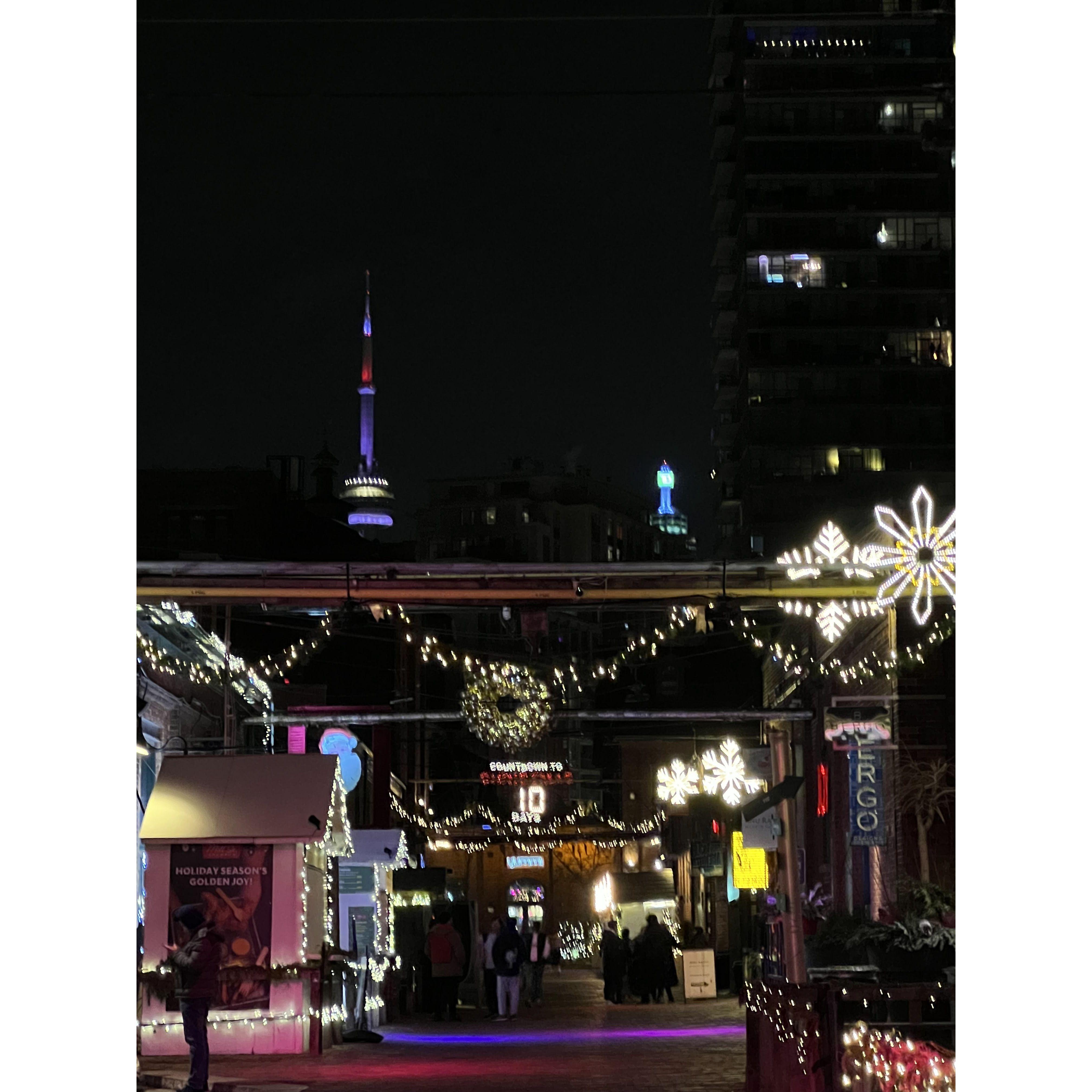 Distillery is Sarah's favorite place in Toronto.