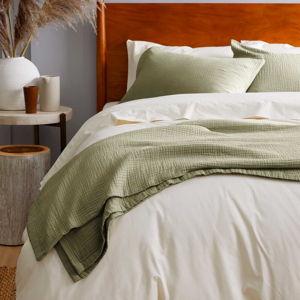 Olive Organic Airy Gauze Blanket, King Size