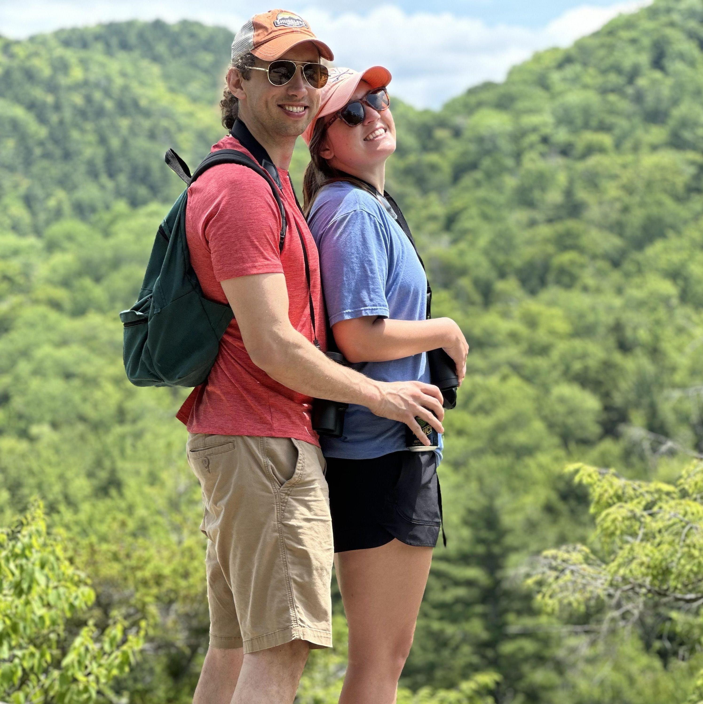 Prom posing on White Rocks, VT