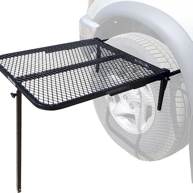 Tire Table Vehicle Tire-Mounted Camping, Travel, Tailgating and Outdoor Work Table