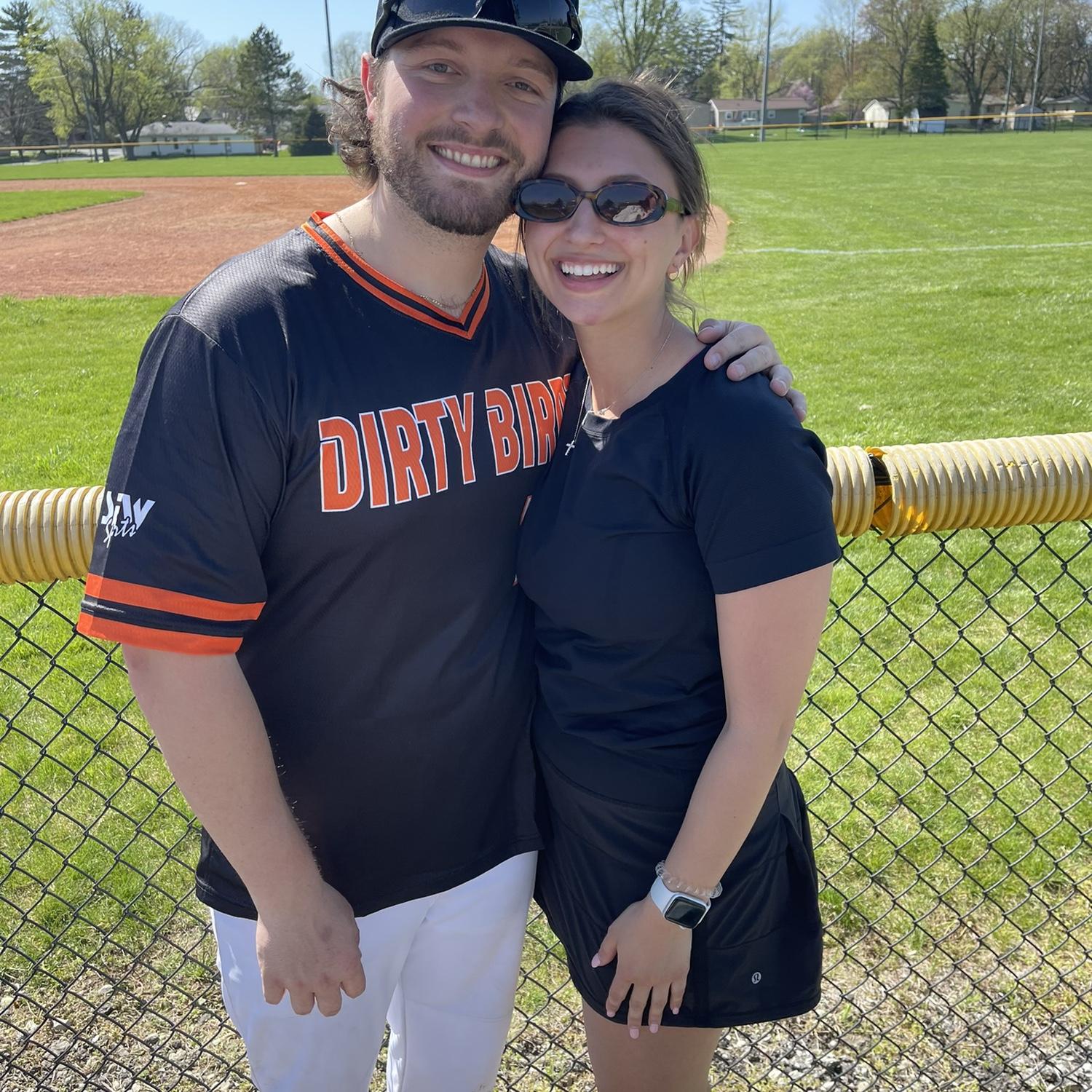 I finally got to be part of the WAG game… for his adult men’s baseball league.