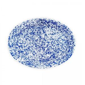 Blue Splatter Oval Platter