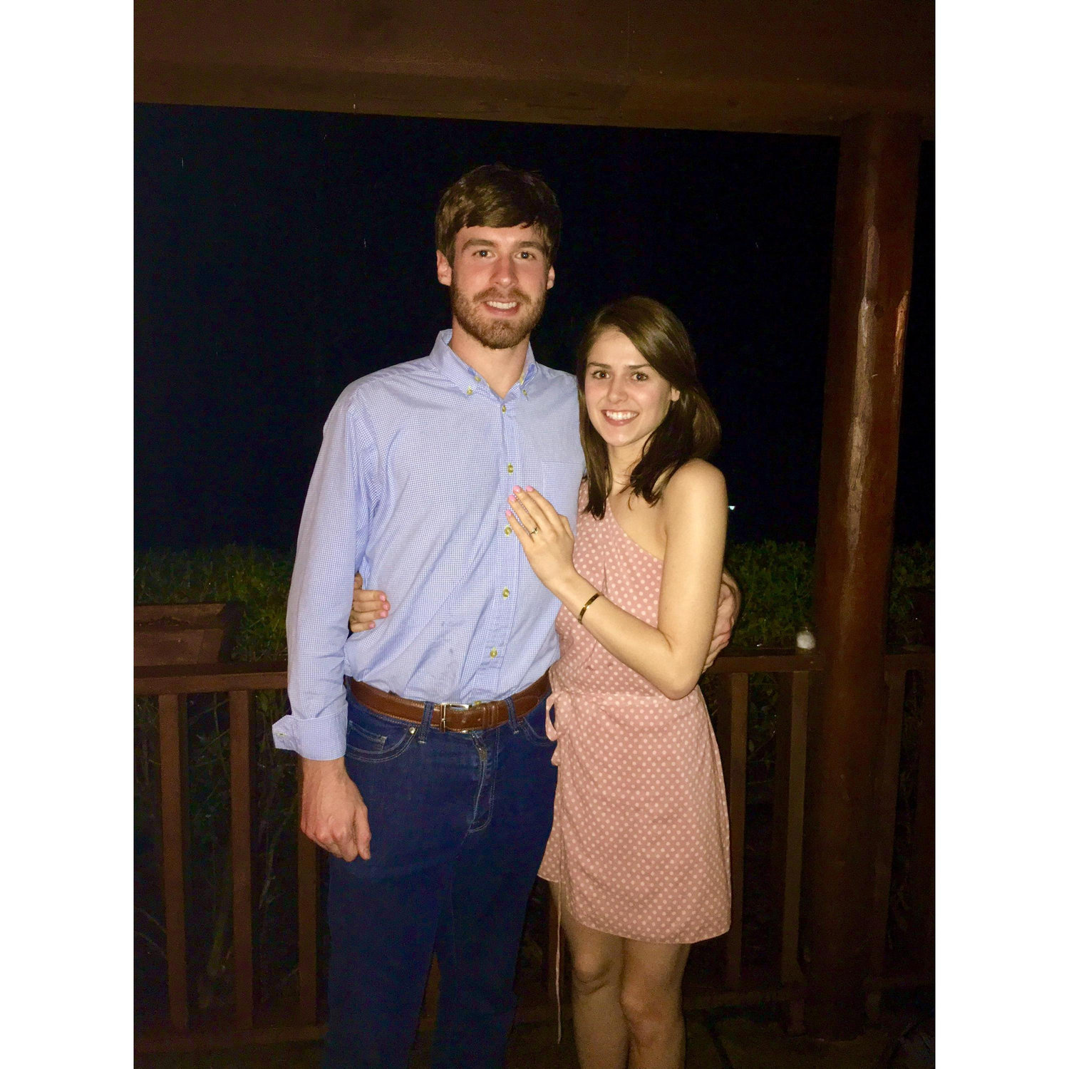 The night we got engaged! March 28, 2018 at the Ravine in Oxford, MS