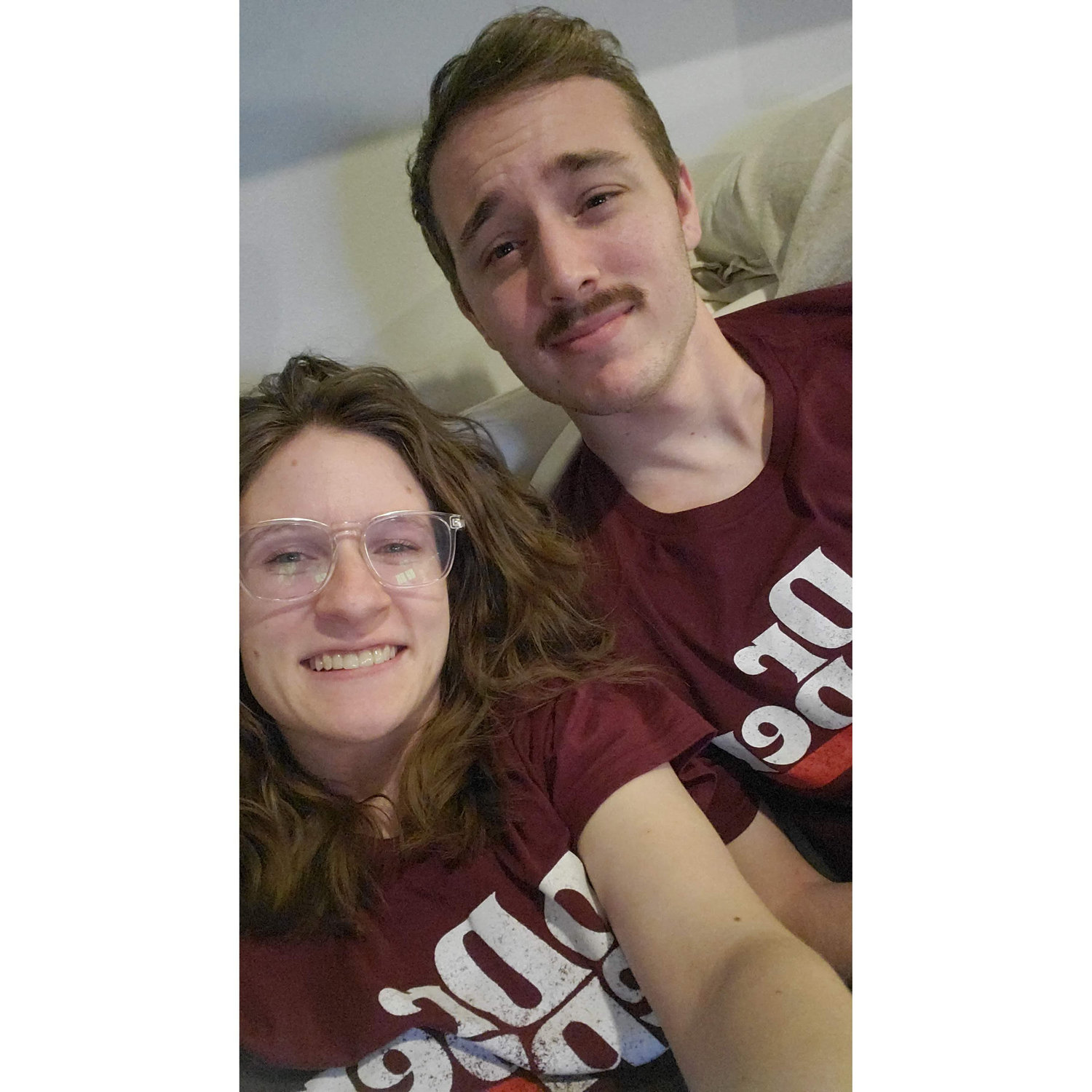 LOVE LOVE LOVE matching t-shirts, actually