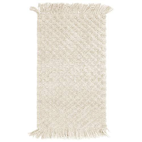 French Connection Bath Rugs, 20" X 34", Ivory