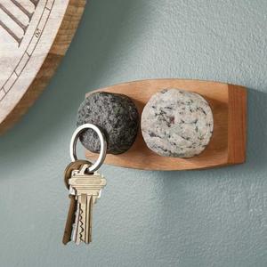 Reclaimed Granite Stone Magnetic Key Holder
