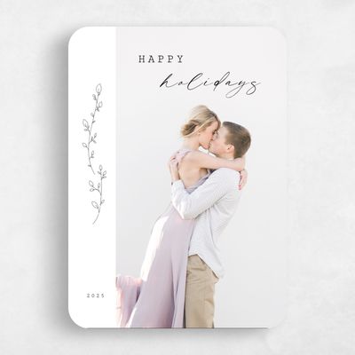 White Rounded Holiday Card - Amaya