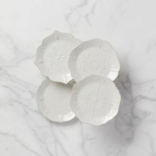 French Perle Assorted Plate, Set of 4