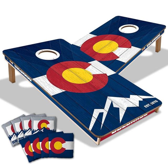 YouTheFan State of Colorado 2’ x 4’ Professional Wood Cornhole Game with Bags