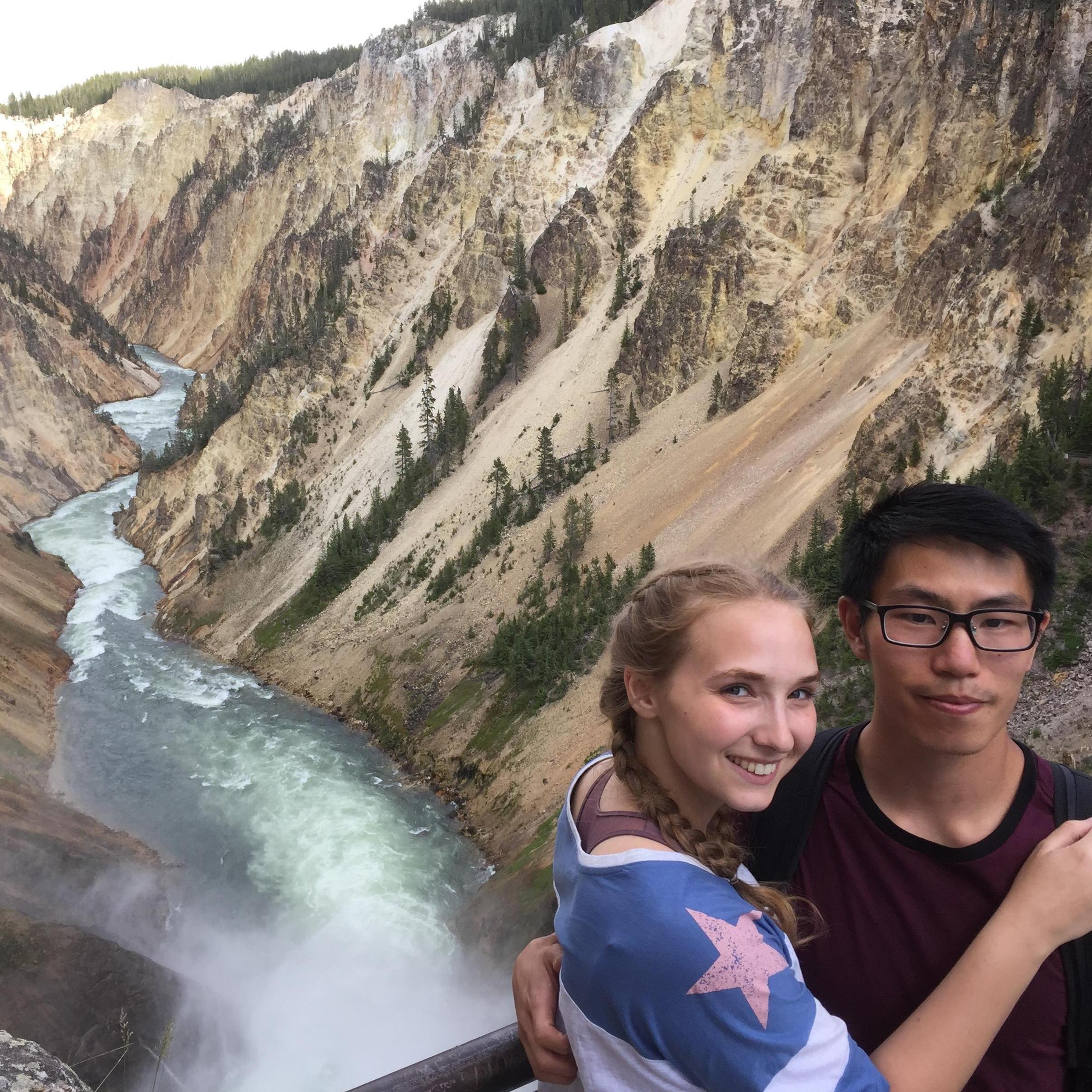 Yellowstone National Park. Our first vacation together!