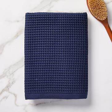 Organic Waffle Towel, Bath Towel, Midnight