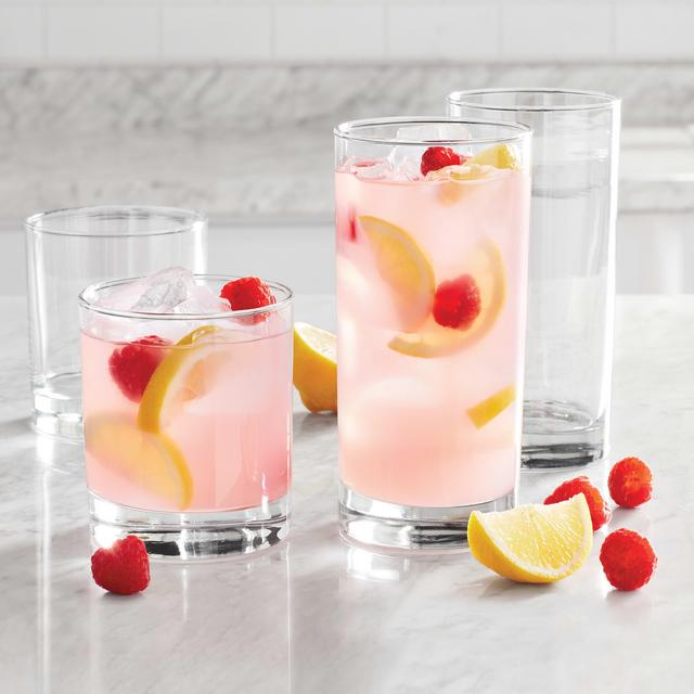 Mainstays Tennyson 16-Piece Drinking Glass Set, 16 & 11 oz