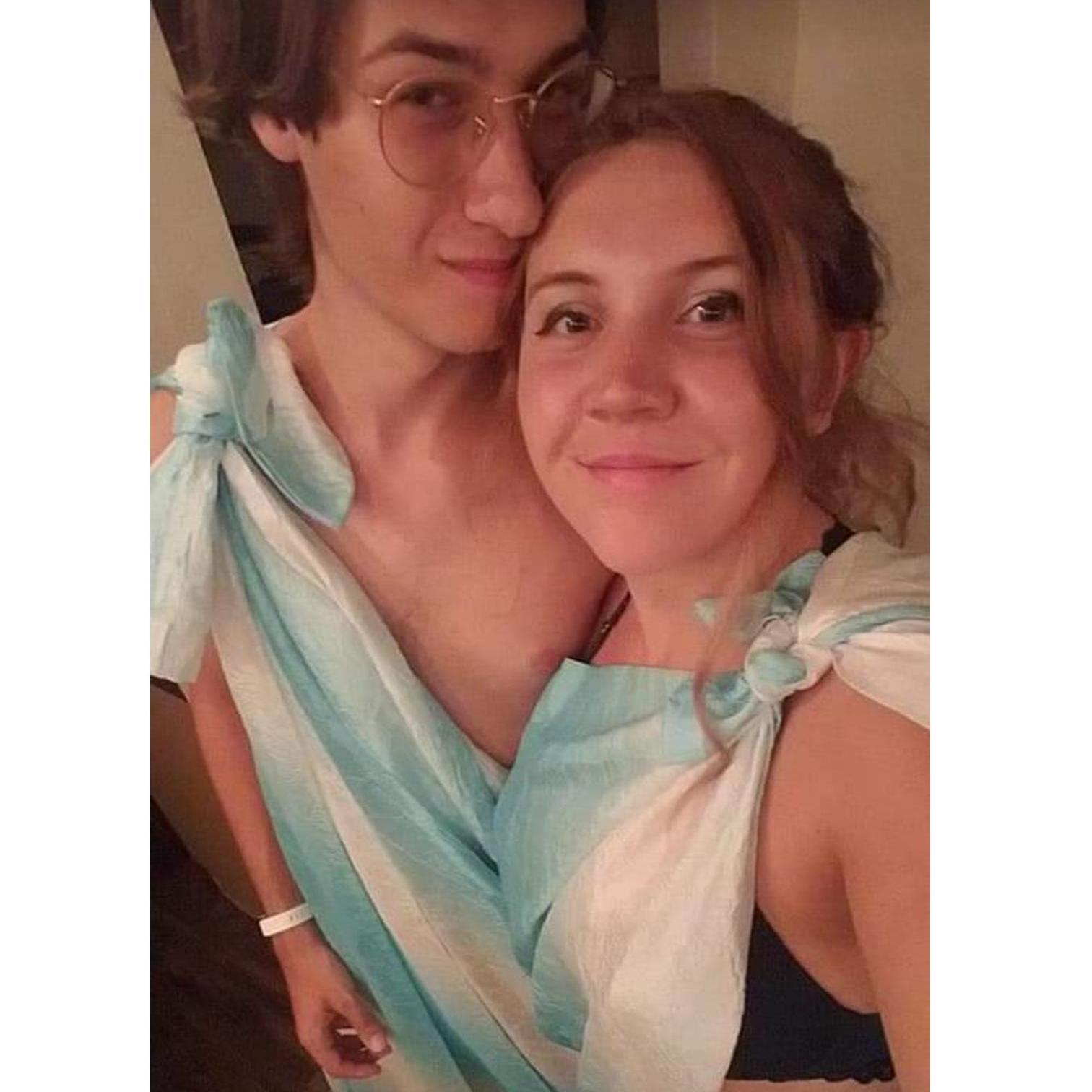 Dressed for Eckerd Toga Party!