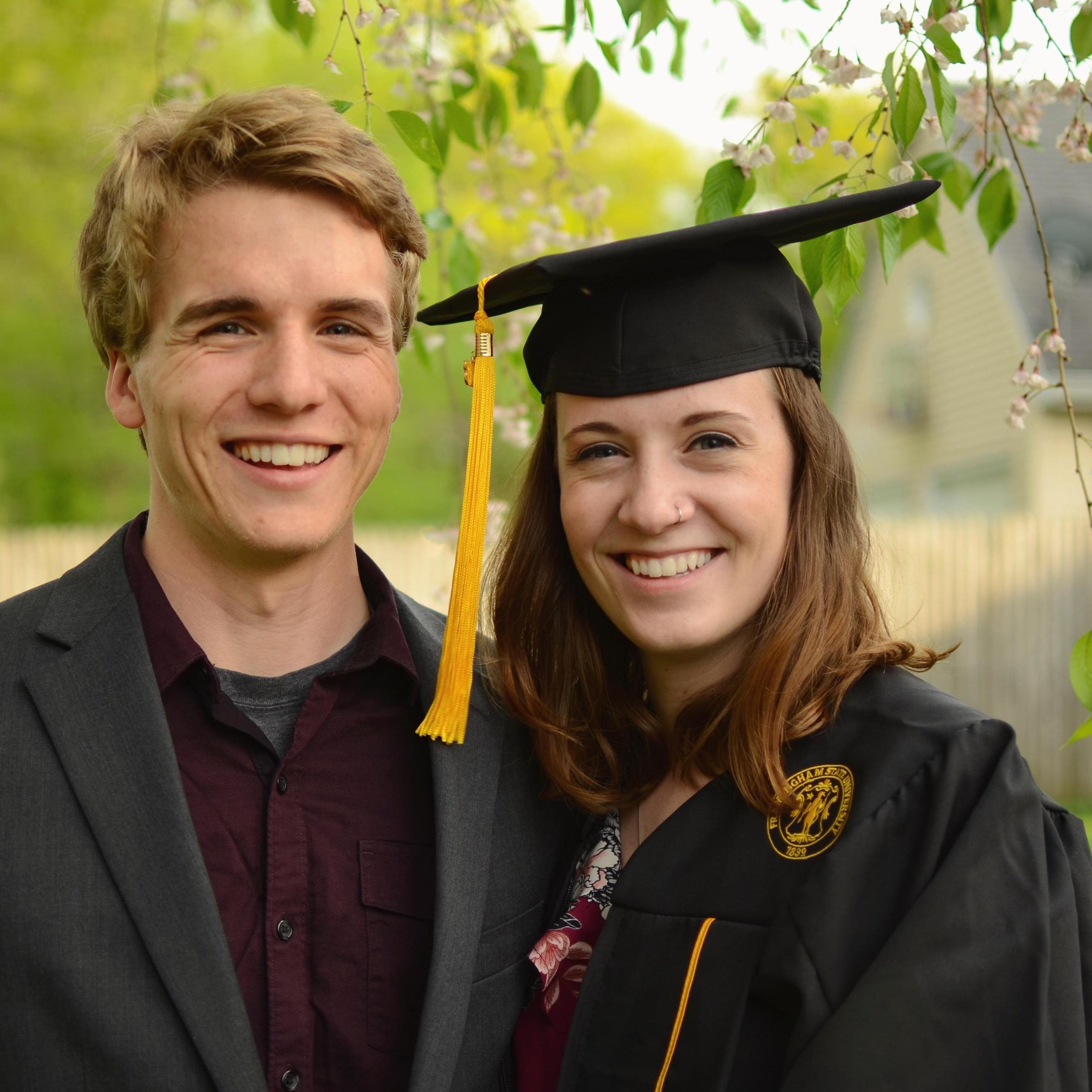 [May 2018, MA] Emily's graduation from Framingham State. Tom graduated from Clarkson University that December