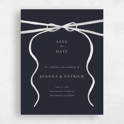 Ebony, Black Wedding Save the Date - Brunate Portrait