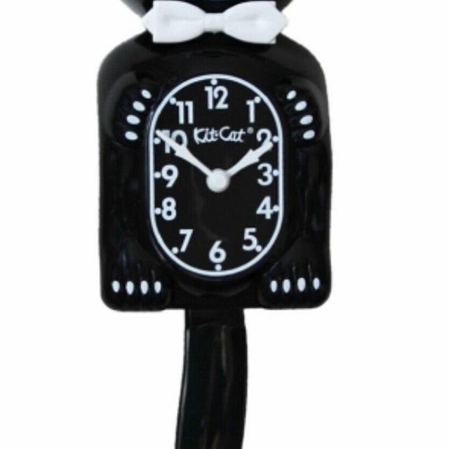 Kit Kat Clock Black Vintage Wall Tail...