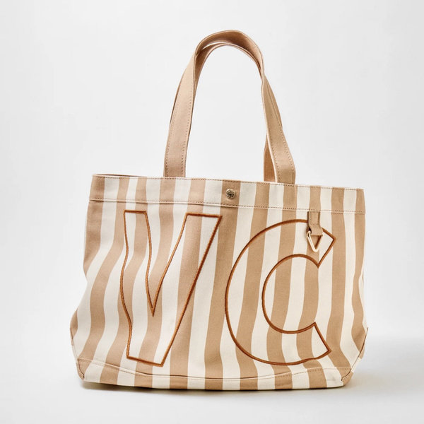Striped Custom Alpha Tote - Custom Dune