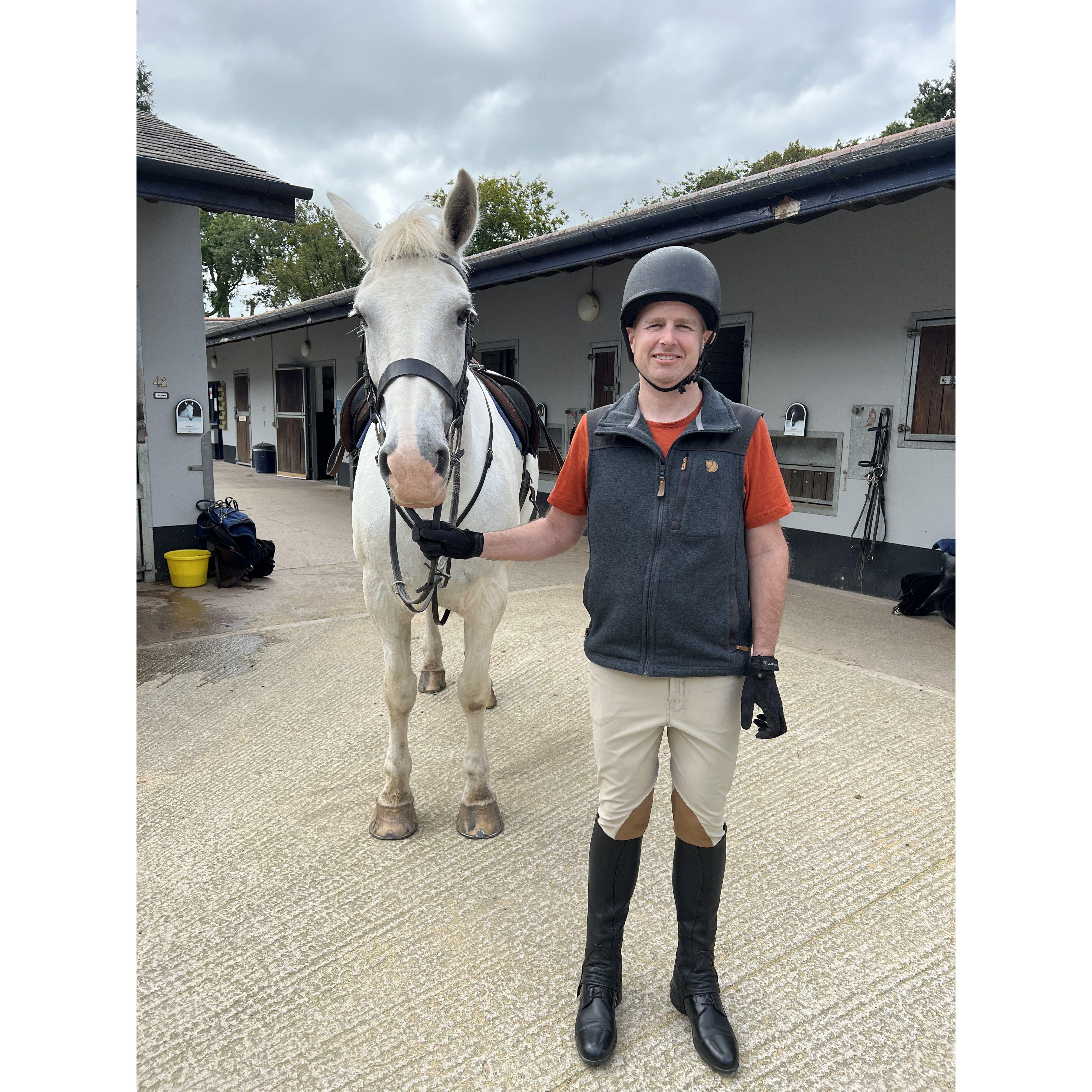 Jeremy and Blueberry!  Just a lovely horse ride through the Irish countryside.