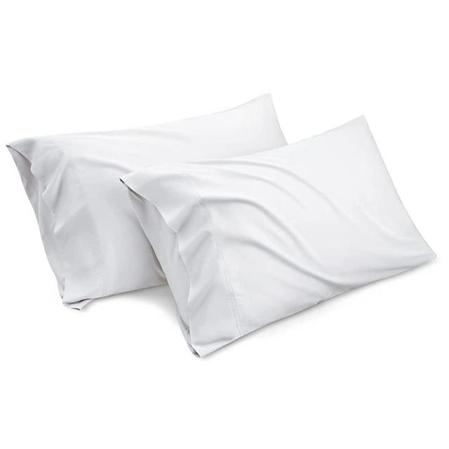 Bedsure Cooling Pillow Cases King - Rayon Derived from Bamboo, White Chill Pillowcase 2, Silky Soft & Breathable Pillow Covers with Envelope Closure, Gift for Hot Sleepers in Summer, 20x36 inches